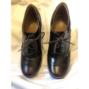 Womens Clark's Sz 8 Oxford Chunky Heel